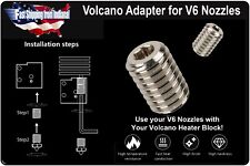 Volcano V6 Nozzle Adapter: Use Your V6 Hotend Nozzles With Your Volcano Hotend picture