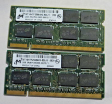 4GB Kit 2x2GB DDR2 800MHz Laptop RAM Micron MT16HTF25664HY-800J1 Pair picture