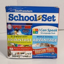 Home School PC Games 6 CD Set Southwestern School Set The Oregon Trail, Open Box picture