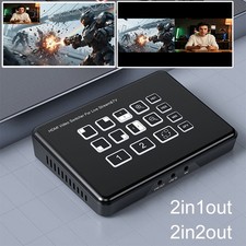 1080P 2 Channel HDMI Live Streaming Video Switcher Audio Mixing PIP 2 in 1 2 Out picture