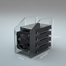 4/8/12 Bay Acrylic Hard Disk Rack 3.5 In HDD Bracket Holder Box Cage Case W/Box picture