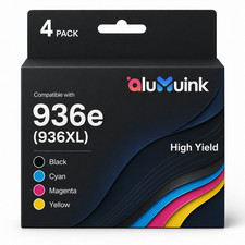 4-Pack 936 High Yield Ink Cartridges for  936 OfficeJet Pro 9120b 9130b 9110b picture