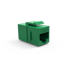 10 Pack of CAT6 Inline Coupler w/Keystone Latch Green picture