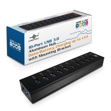 Vantec 10-Port USB 3.0 Hub, Aluminum, Full Powered, Mountable, with All Ports picture