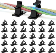 Viaky 30Pcs Black Wire Clips,Self Adhesive Cables Clips Cable Organizer picture