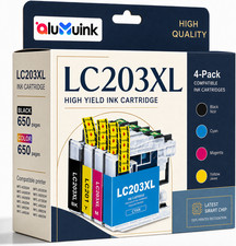 LC203XL Ink Cartridges High Yield 4-Pack Work with MFC-J460DW MFC-J880DW picture