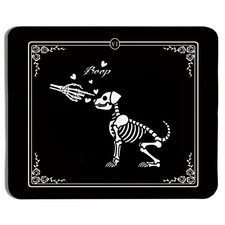 Funny Black Gothic Dog Skeleton Mouse Pad, Gifts for Anniversary Couples Mous... picture