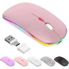 Compact Rechargeable Bluetooth Mouse with Optical Tracking – Rose Gold Beauty picture