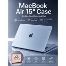 Soonjet Invisible Armor MacBook Air 15 Case M5 M4 M3 M2 Sky Blue Clear 2023-2026 picture