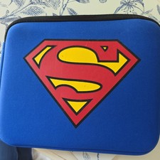 Superman Logo Blue Neoprene iPad Android Tablet Zippered Case Fits up to 10