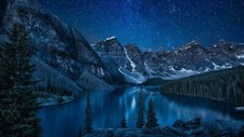 Landscape canada nature lake mountains trees forest Custom Gaming Mat Desk picture