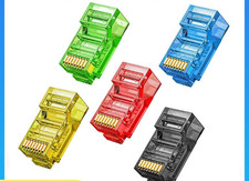 100x Natalink CAT6 CAT5e Pass Through RJ45 8P8C UTP Ethernet Connectors picture