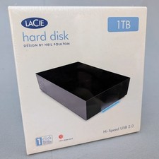 NEW LaCie Hard Disk 1TB Design by Neil Poulton USB 2.0. Unopened Old Stock picture