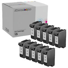 10PK Reman BLACK Ink for HP 15 C6615DN Ink Cartridge PSC 500xi 750 750x picture