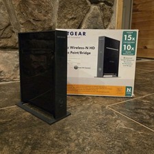 NETGEAR WNHDE111 Wireless-N HD Access Point/Bridge, 300Mbps, 2 LAN, Black picture