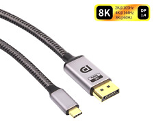 6FT 8K DisplayPort 1.4 M to USB TYPE C M Cable (Bi-directional) 8K@60Hz picture