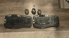 1 Logitech K350 Keyboard + 1  Wave Logitech 2.4Ghz with Dongles + 3 Mice picture