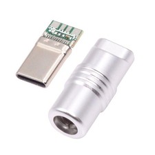 chenyang USB C DIY Connector Aluminum Alloy 3.0 Type C Male Plug Silver picture