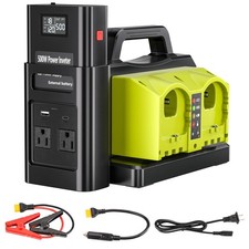 Adisipsoarin 500W Pure Sine Wave Power Inverter for Ryobi 18V Battery, 4-Port... picture