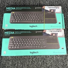 Two Logitech Media K400 Plus Wireless Touch Keyboard Built-in Touchpad - Black picture