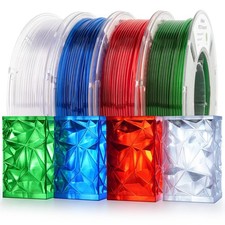 4 Spools 1.75Mm PETG 3D Printer Filament Bundle Translucent Clear picture
