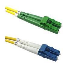 10m LC(APC)-LC(UPC) Duplex 9/125 OS2 Singlemode Fiber Cable Yellow OFNR 33FT picture
