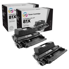 2PK LD Replacement CF281X Compatible With HP 81X Black for M604 M605 M606 M605dn picture