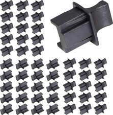 50PCS RJ45 Anti Dust Cover Cap Protector Protects Ethernet Hub Port by (Black-L picture