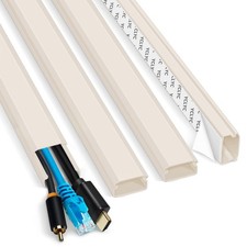 62.8in Cable Cover Wall Beige Wire Cover For Wall Paintable Cord Cover Wall Kit picture