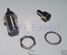 F Female SOLDER Crimp Bulkhead for RG174 RG179 RG316 RG188 Coax Cable Connector picture