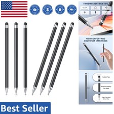 Universal 6 Pack Stylus Pencil Set - Dual Tip for iPad, iPhone, Android Devices picture