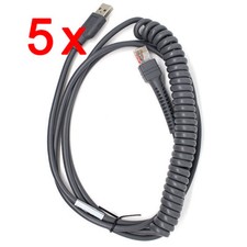 5pc CBA-U12-C09ZAR 9FT Coiled USB Cable for Motorola Symbol LS2208 LS2200 LS4208 picture