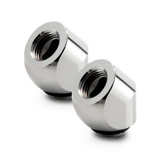 Thermal Grizzly DeltaMate 45 Degree Rotary Fitting, Gloss Nickel, 2-pack picture