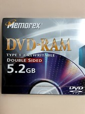 MEMOREX DVD-RAM REWRITABLE TYPE 1_ DOUBLE SIDED 5.2GB_1 PACK picture