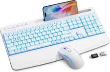 Wireless Keyboard & Mouse Combo, KM25 Pro, White picture