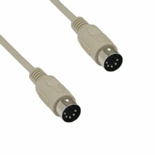 10ft DIN5 Male to DIN5 Male Cable 28 AWG 5 Pin AT Style Keyboard to PC Computer picture