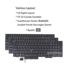 US Canadian Nordic Laptop Keyboard For Lenovo Thinkpad L15 Gen 1/ Gen 2, Backlit picture