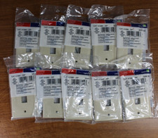 Leviton - CAT 41080-2IP - QuickPort Single Gang Wall Plate - 2-Port Ivory Lot 10 picture