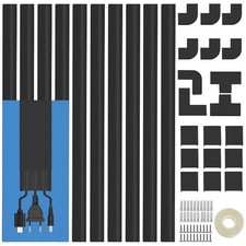 Cord Cover Raceway Kit - 157 Cable Concealer Wire Hider for TV Wall Mounting picture