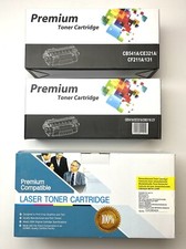 Lot 3 Premium Compatible Toner Cartridges Cyan CB541A Yellow CB542A for HP Canon picture