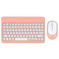 1 Set Office Keyboard Quick Response Portable Bt Sensitive Mouse Round Key  Pink picture