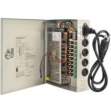 CCTV Power Supply Box 9 Channel 12V 5A Metal Distribution Resettable Fuse picture