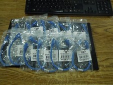 Lot of C2G: 27140. 1FT Cat6 Snagless Blue Cables. Qty. 10. New Old Stock  picture