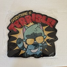 Funny Cat Mouse Pad “Everything Is Terrible” Sunglasses Meme Desk Mat ~12x11 picture