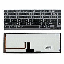 OEM Toshiba U800 U900 US Gray Backlit Keyboard with Frame N860-7837-T001 NEW picture