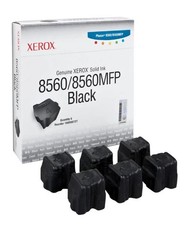 Xerox 108R00727 Black Solid Ink 6 Pack Phaser 8560 Genuine New Sealed Box picture