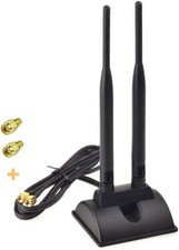 Bingfu 2.4/5GHz Dual Band WiFi Antenna With 2pc SMA to RP-SMA Adapter for PCI picture