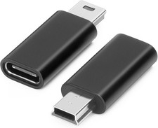 USB C to Mini USB Adapter (2 Pack), USB-C Female to Mini USB Male Adapter, Alumi picture