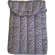 BAGGU Puffy Laptop Sleeve Lavender Checker 14.5x10” picture