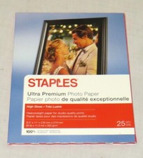 Staples Ultra Premium Photo Paper High Gloss 25 Sheets NEW picture